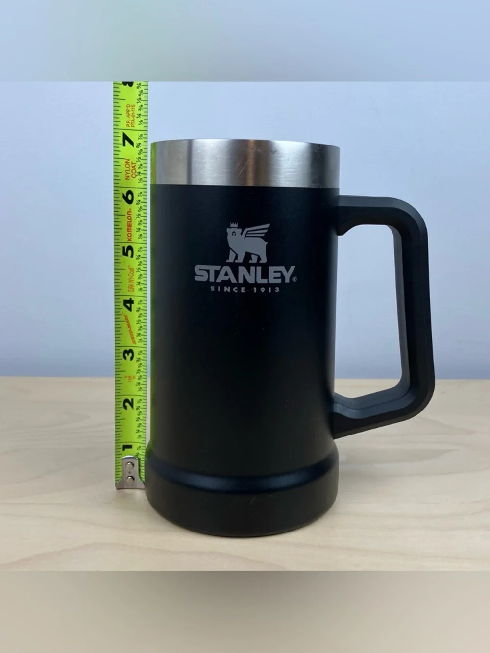 Stanley Adventure Big Grip Beer Stein 24oz Matte Black Stainless Steel Cup Mug - Picture 12 of 13